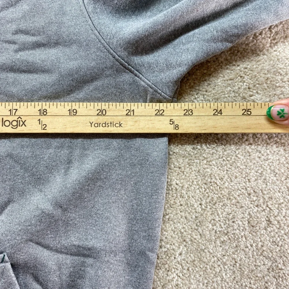 Under Armour Hoodie Mens Medium Gray Green Logo Pullover‎ Fleece Sweatshirt